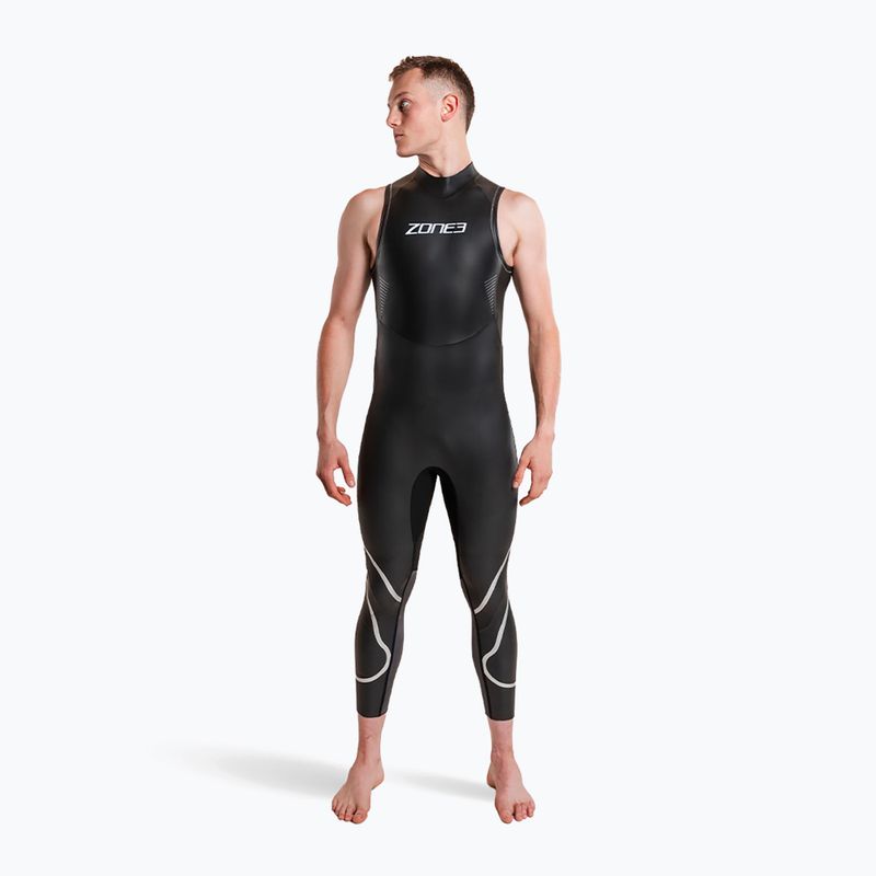 Pianka triathlonowa męska ZONE3 Glide Sleeveless Wetsuit black/grey 3