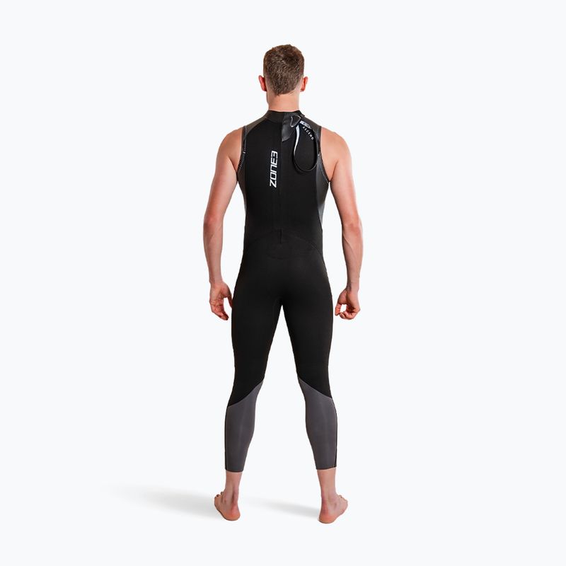 Pianka triathlonowa męska ZONE3 Glide Sleeveless Wetsuit black/grey 4