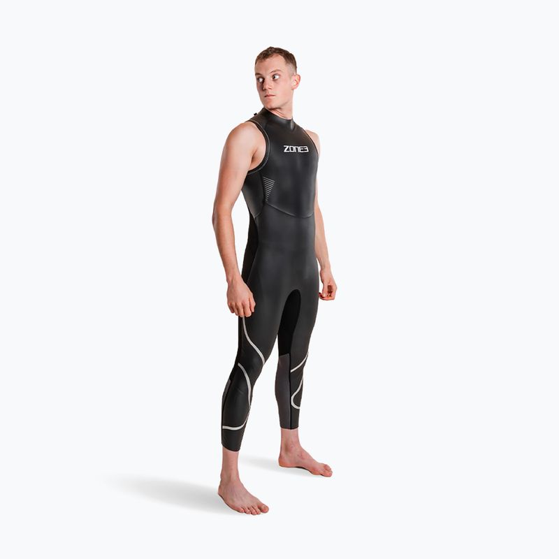 Pianka triathlonowa męska ZONE3 Glide Sleeveless Wetsuit black/grey 5