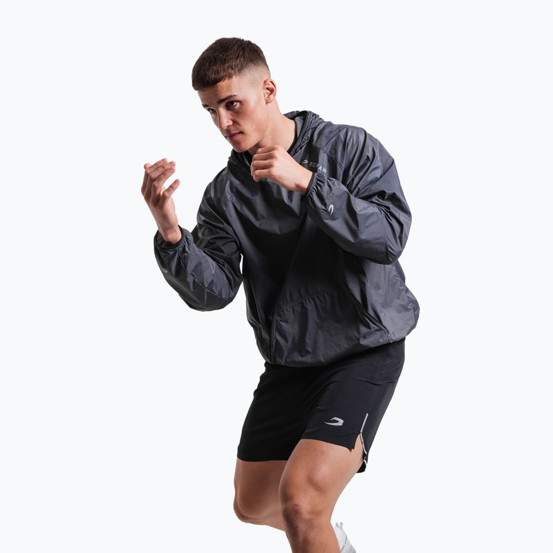 Kurtka przeciwwiatrowa męska BOXRAW Genaro Oversized Windbreaker Hoodie charcoal 4