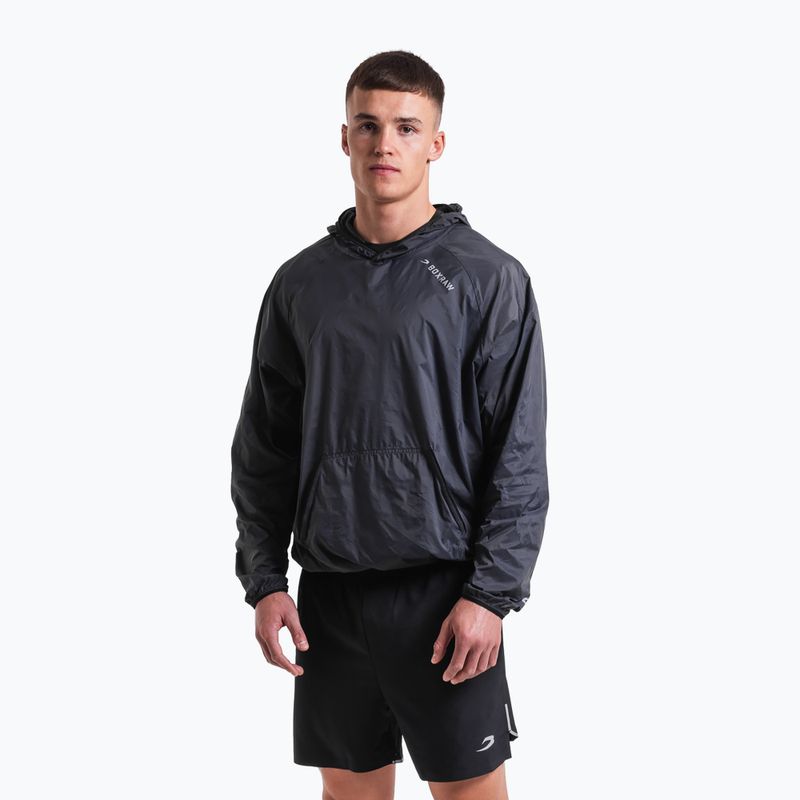 Kurtka przeciwwiatrowa męska BOXRAW Genaro Oversized Windbreaker Hoodie charcoal
