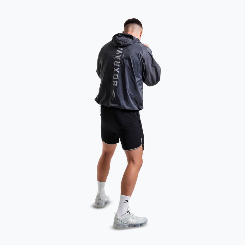 Kurtka przeciwwiatrowa męska BOXRAW Genaro Oversized Windbreaker Hoodie charcoal 3