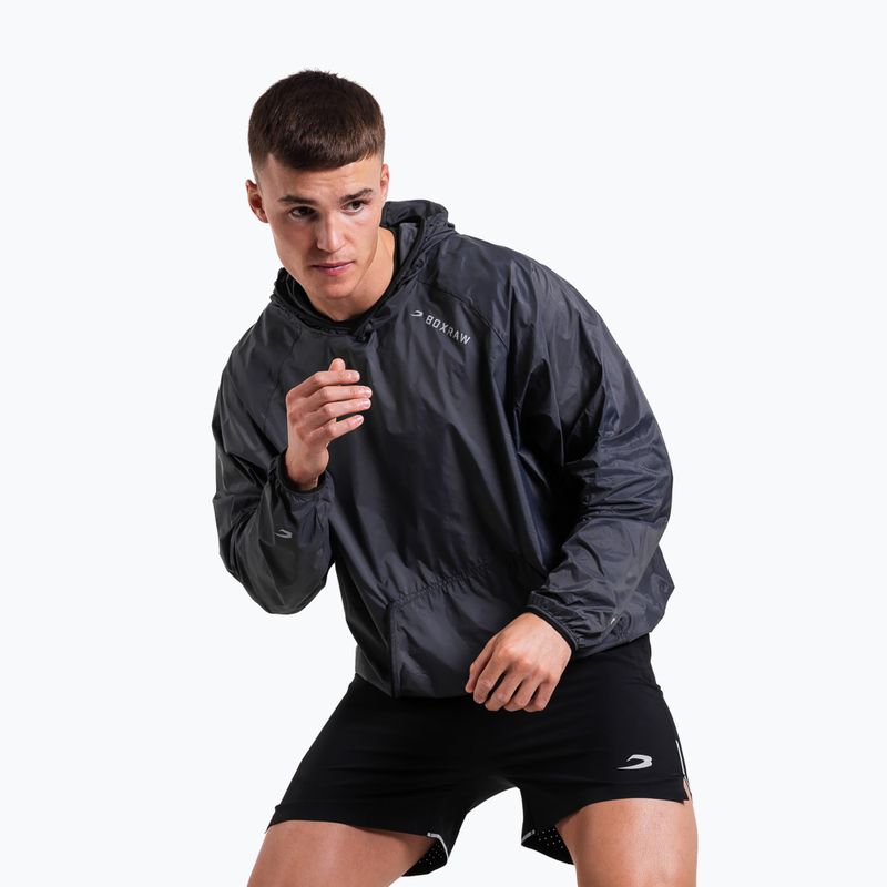 Kurtka przeciwwiatrowa męska BOXRAW Genaro Oversized Windbreaker Hoodie charcoal 5