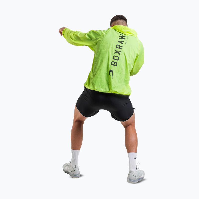 Kurtka przeciwwiatrowa męska BOXRAW Genaro Oversized Windbreaker Hoodie neon yellow 2