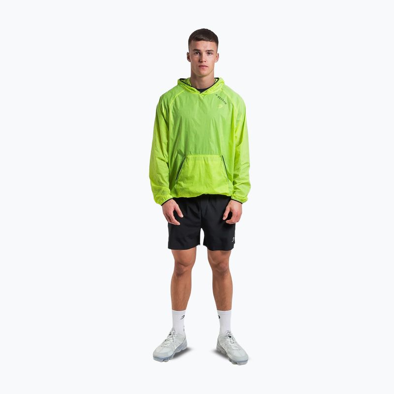 Kurtka przeciwwiatrowa męska BOXRAW Genaro Oversized Windbreaker Hoodie neon yellow 3