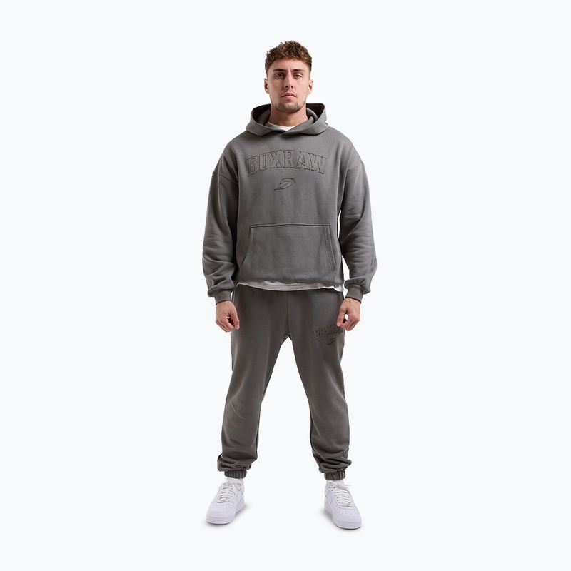Bluza męska BOXRAW East Street Hoodie distressed grey 2