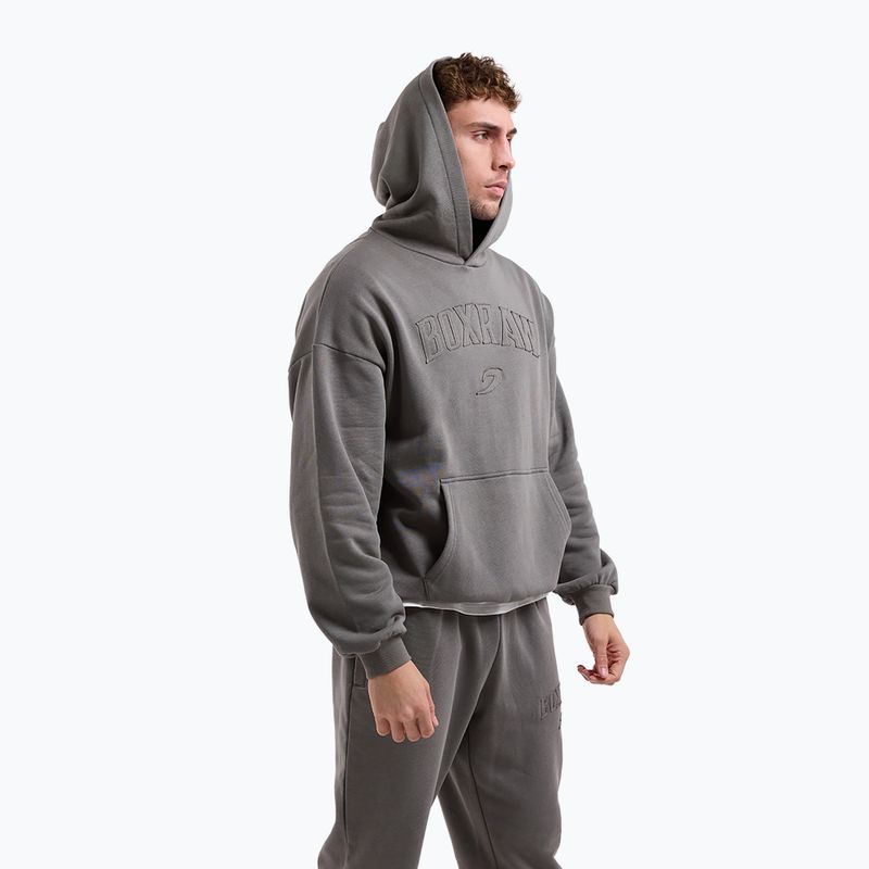 Bluza męska BOXRAW East Street Hoodie distressed grey 4