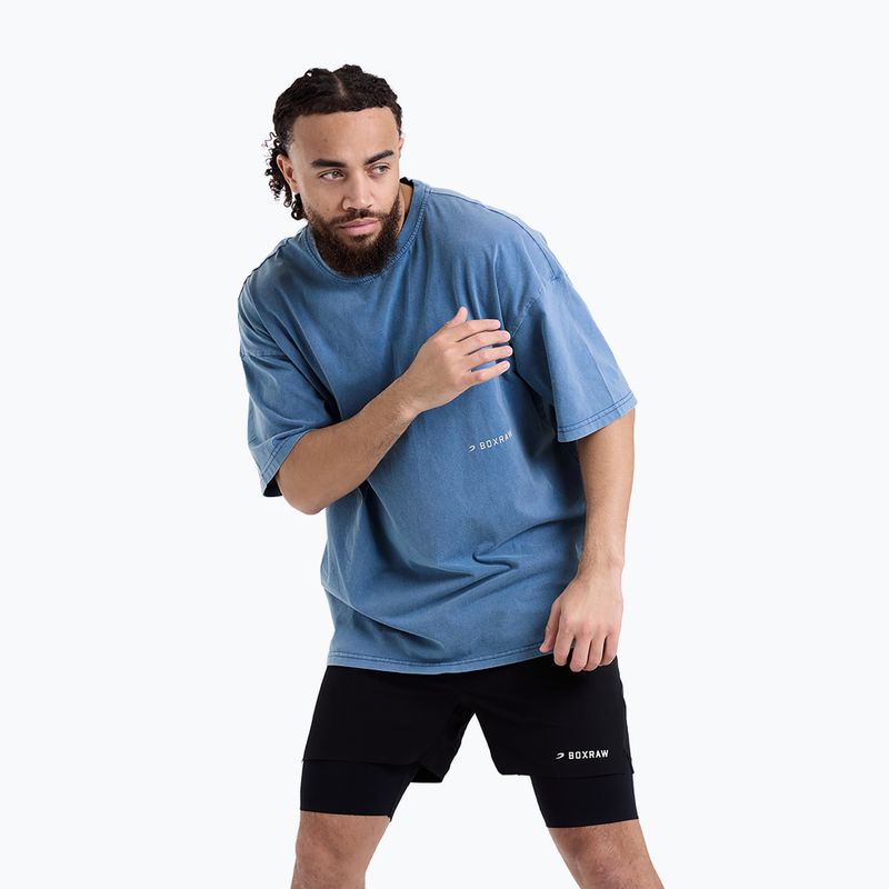 Koszulka męska BOXRAW Sparring Club Oversized washed baby blue 5