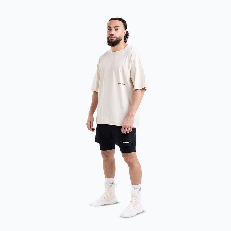 Koszulka męska BOXRAW Sparring Club Oversized washed beige 2