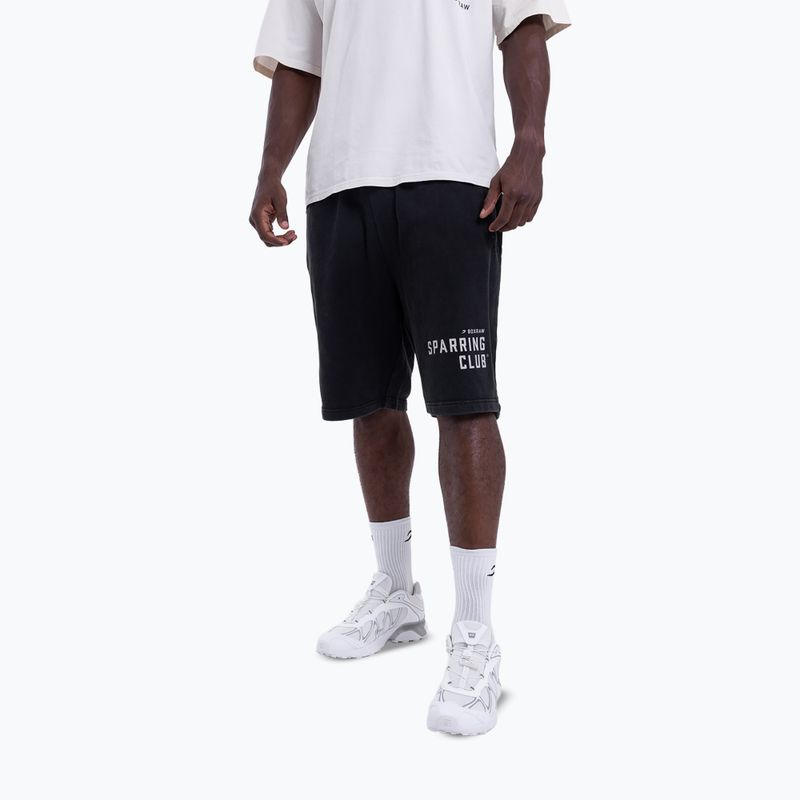 Spodenki treningowe męskie BOXRAW Sparring Club Sweat washed black