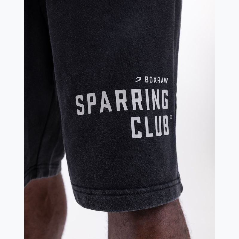 Spodenki treningowe męskie BOXRAW Sparring Club Sweat washed black 6