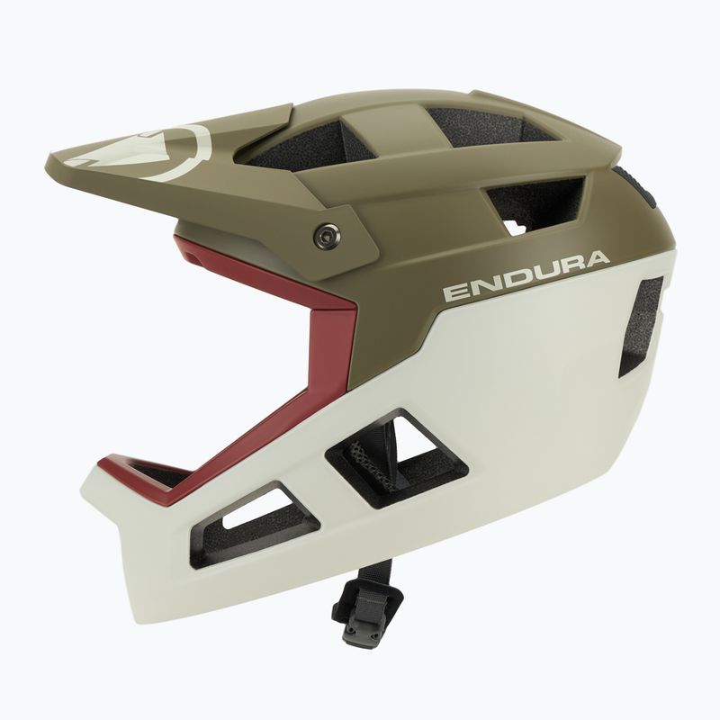 Kask rowerowy Endura Singletrack Full Face tweed green 3