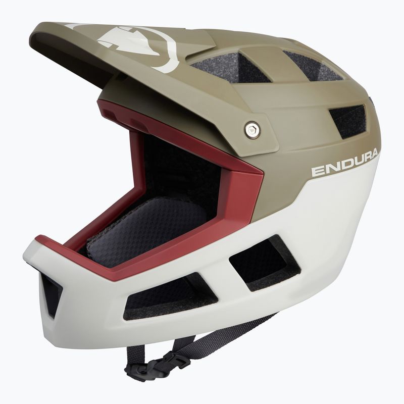 Kask rowerowy Endura Singletrack Full Face tweed green
