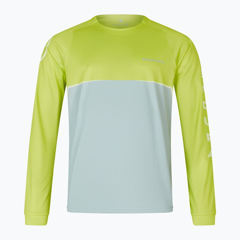 Longsleeve rowerowy męski Endura Core Printed lime green