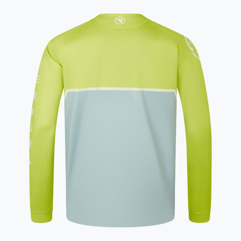 Longsleeve rowerowy męski Endura Core Printed lime green 2