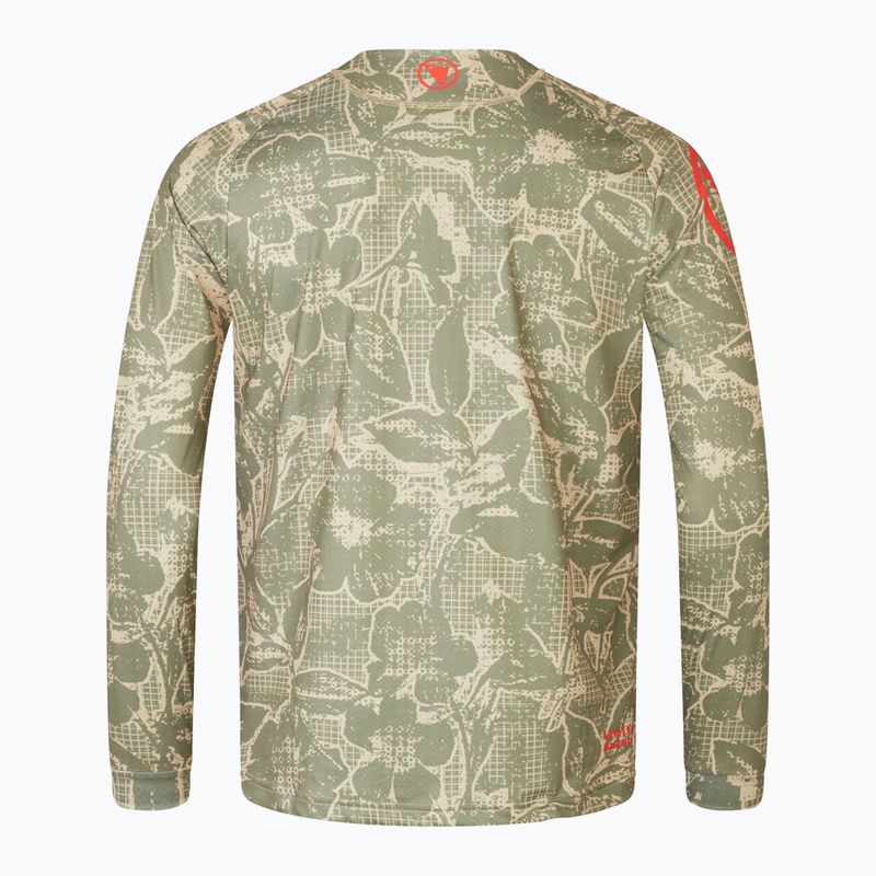 Longsleeve rowerowy męski Endura Grid Floral Ltd tweed green 5