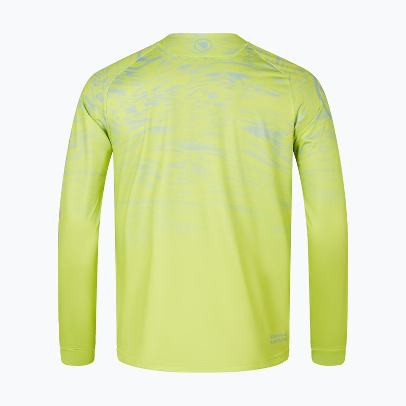 Longsleeve rowerowy męski Endura Marble Ltd Printed lime green 2