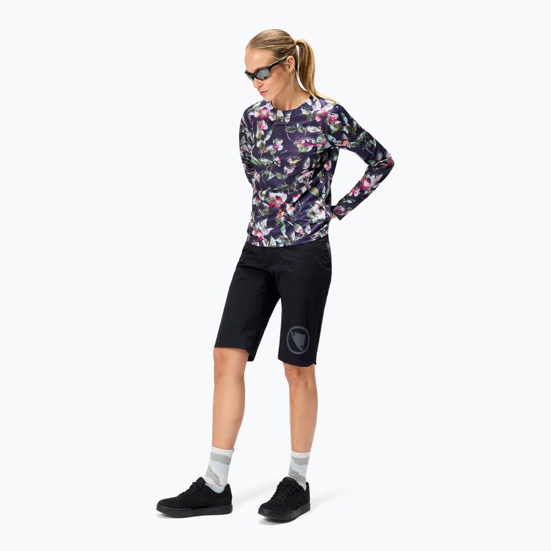 Longsleeve rowerowy damski Endura Floral Ltd W bramble 2