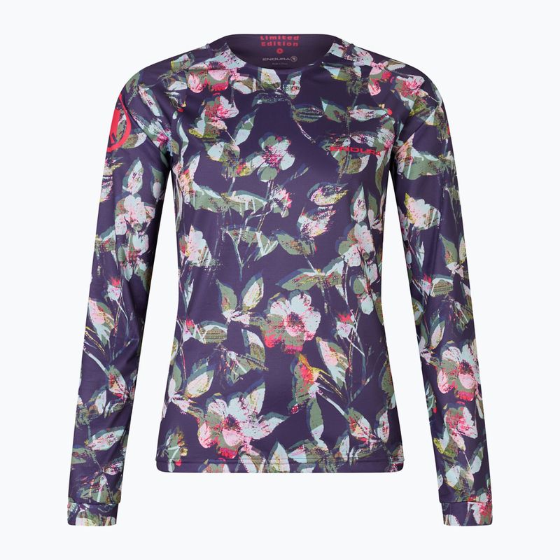 Longsleeve rowerowy damski Endura Floral Ltd W bramble 4