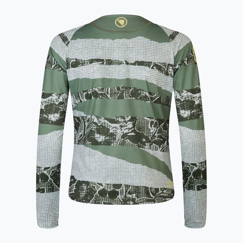 Longsleeve rowerowy damski Endura Patchwork Ltd W machair green 7