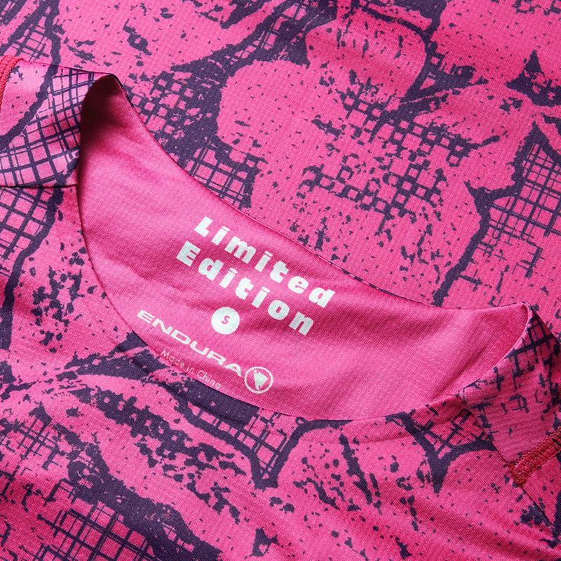 Koszulka rowerowa damska Endura Grid Floral Ltd W pink pop 9
