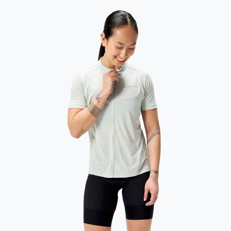 Koszulka rowerowa damska Endura Loop Zipped mains grey