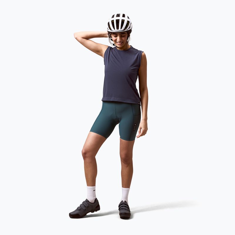 Spodenki rowerowe damskie Endura Loop Bibshort teal 2