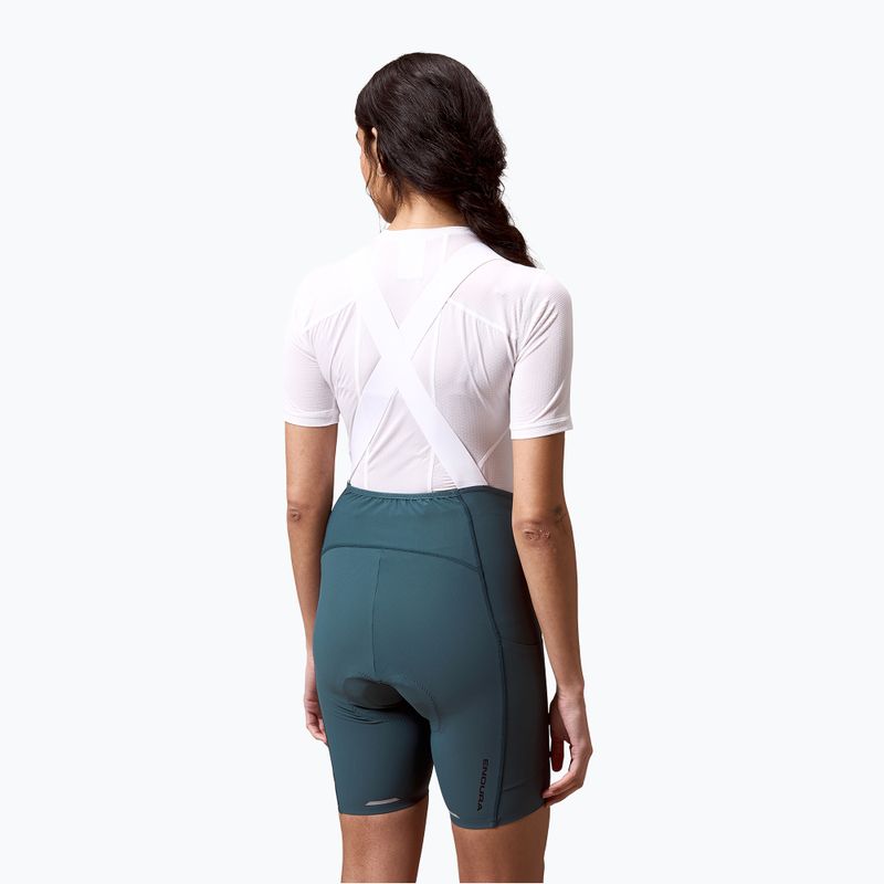 Spodenki rowerowe damskie Endura Loop Bibshort teal 3