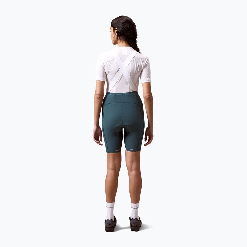 Spodenki rowerowe damskie Endura Loop Bibshort teal 4