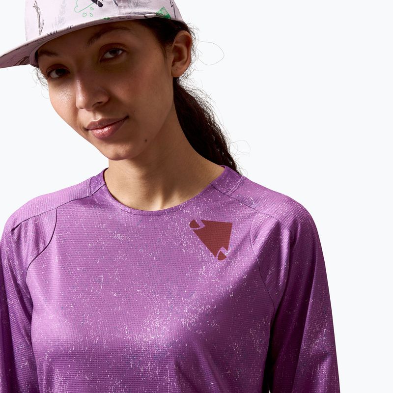 Longsleeve rowerowy damski Endura Singletrack Print W end purple 5