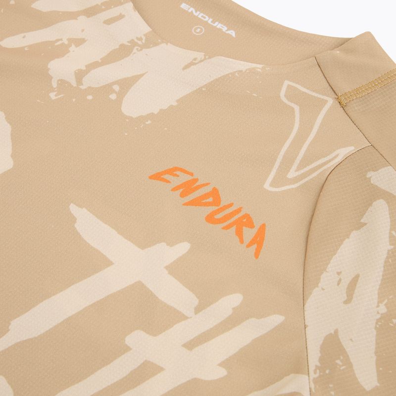 Koszulka rowerowa damska Endura Singletrack Print W sand 3