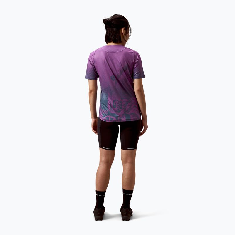 Koszulka rowerowa damska Endura Singletrack Print W end purple 3