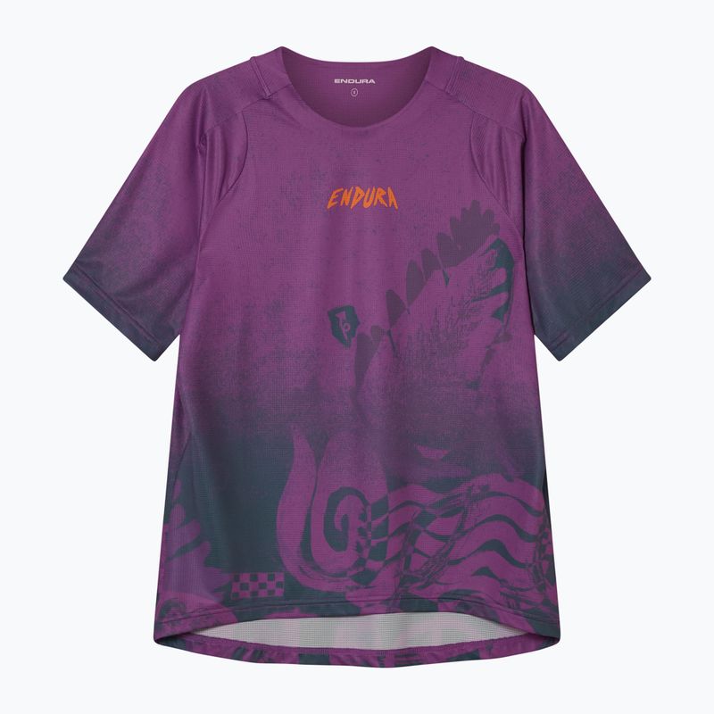 Koszulka rowerowa damska Endura Singletrack Print W end purple 6