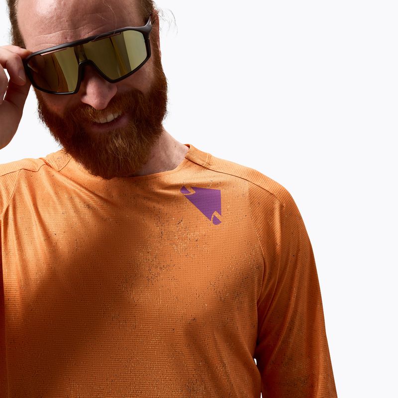 Longsleeve rowerowy męski Endura Singletrack Print end orange 4