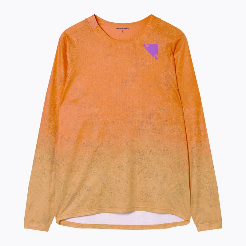 Longsleeve rowerowy męski Endura Singletrack Print end orange 6