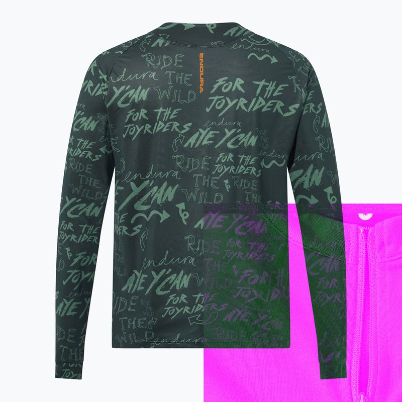 Longsleeve rowerowy męski Endura Singletrack Print carbon grey 2