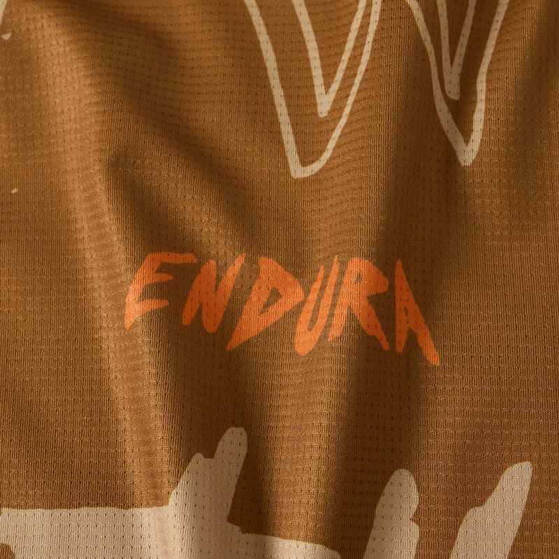 Koszulka rowerowa męska Endura Singletrack Print trail bronze 4