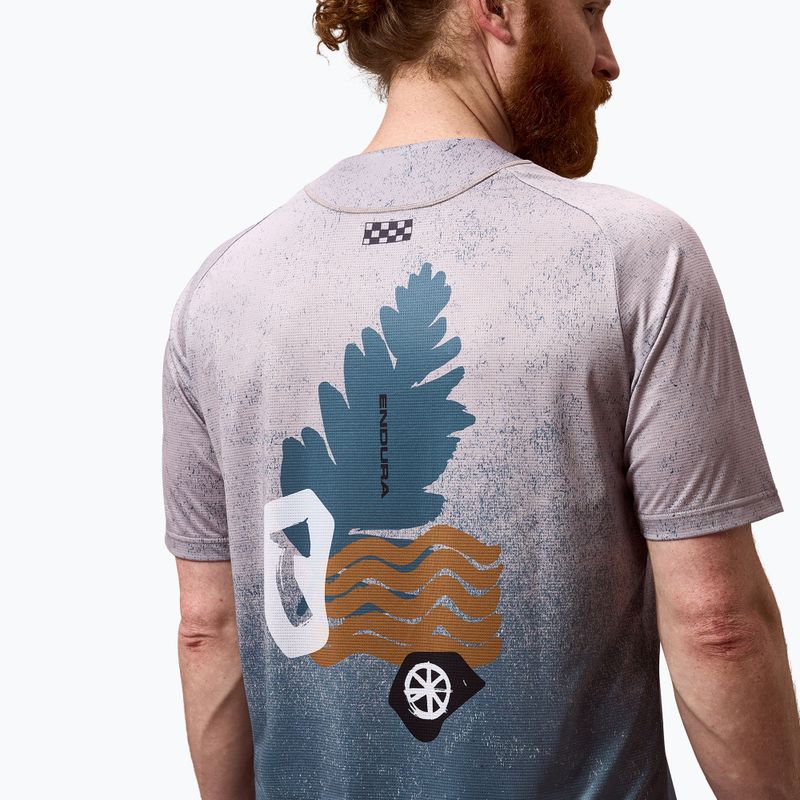 Koszulka rowerowa męska Endura Singletrack Print titanium 6