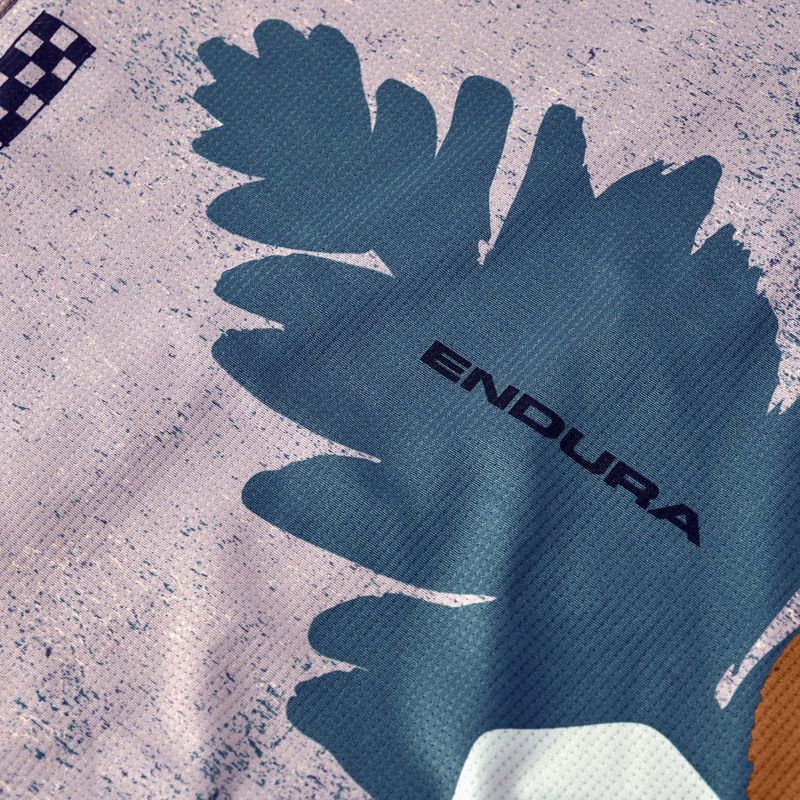 Koszulka rowerowa męska Endura Singletrack Print titanium 9