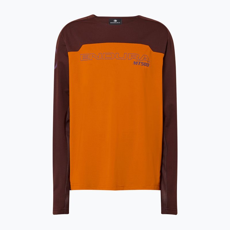 Longsleeve rowerowy dziecięcy Endura MT500 Burner end orange