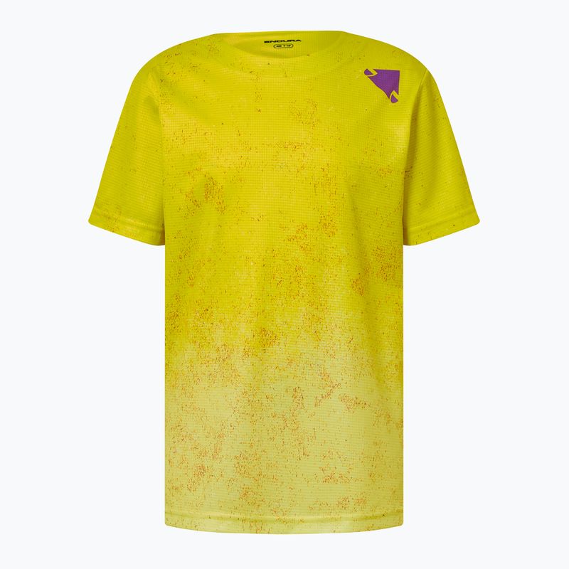 Koszulka rowerowa dziecięca Endura Singletrack Core Jr end citrus 2