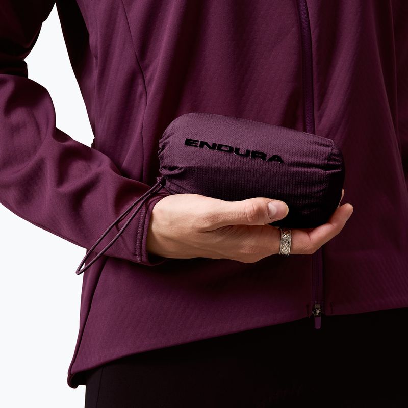 Kurtka rowerowa damska Endura Alltrack Race Cape black cherry 7