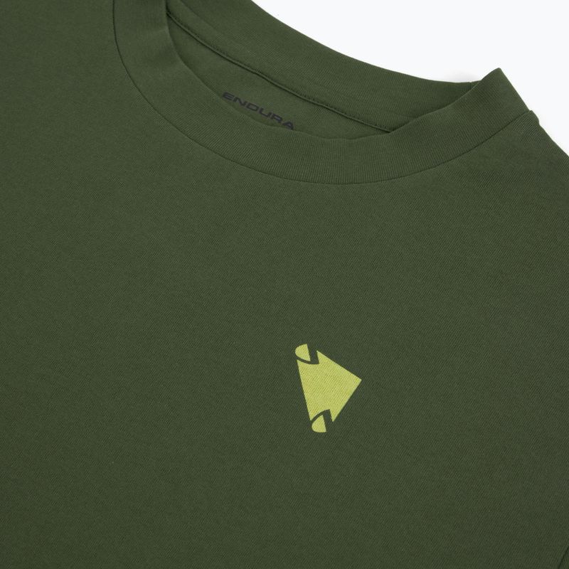 Koszulka rowerowa Endura Icon Logo Graphic Tee olive-green 3