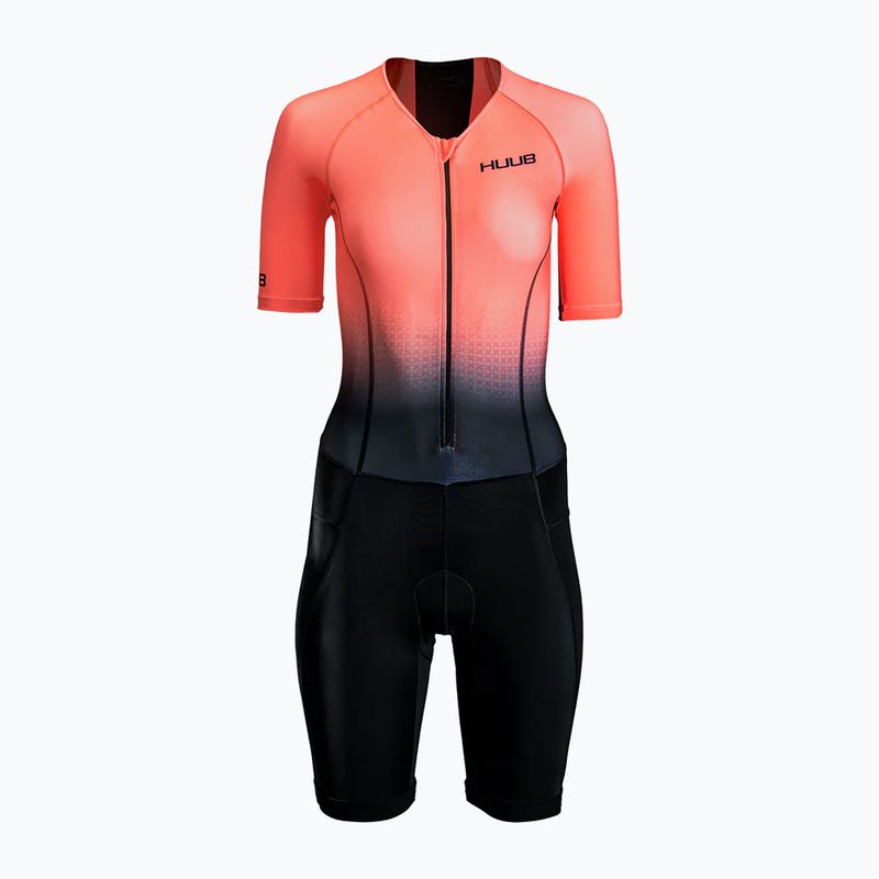 Kombinezon thriathlonowy damski HUUB Commit Long Course Suit black/coral