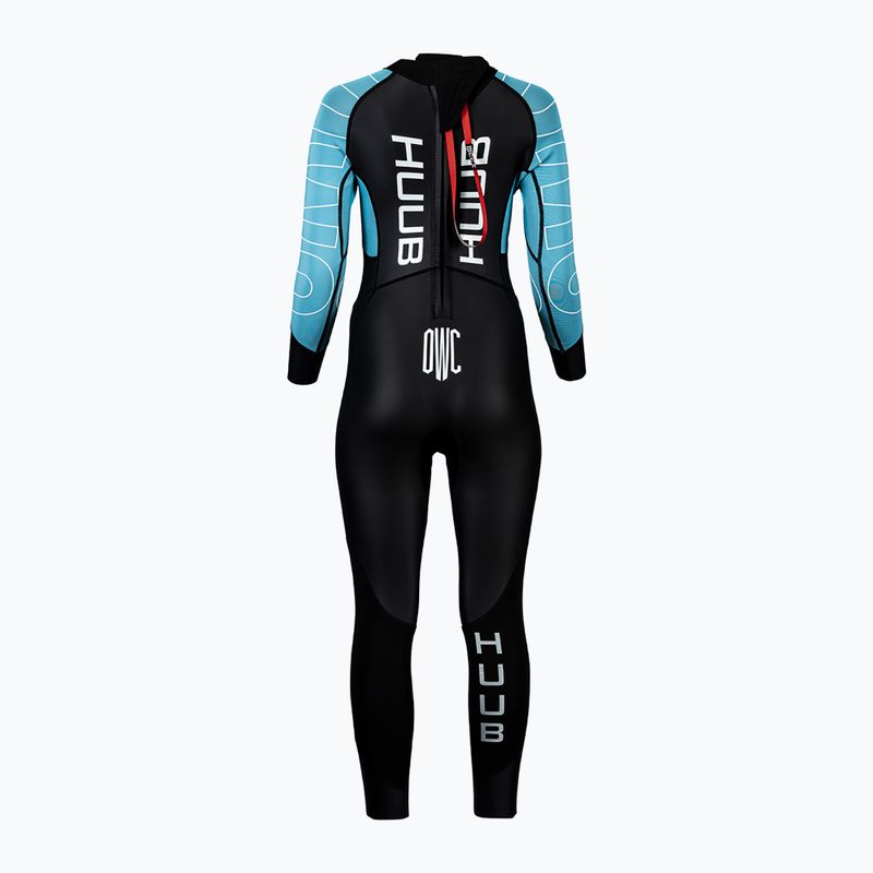 Pianka triathlonowa damska HUUB OWC black/sky blue 2