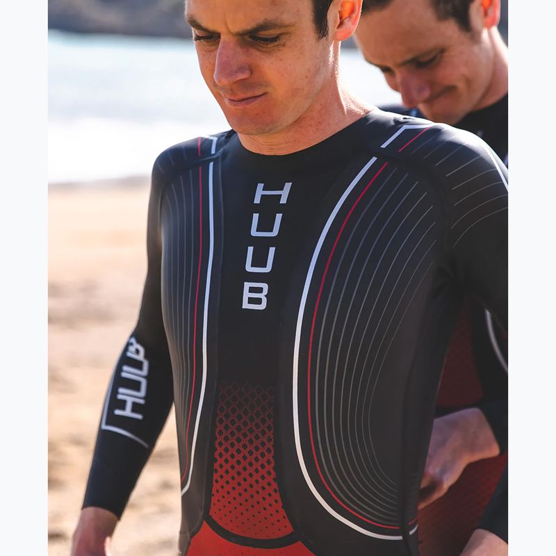 Pianka triathlonowa męska HUUB Agilis Ali Red 3:5 mm black/red 11