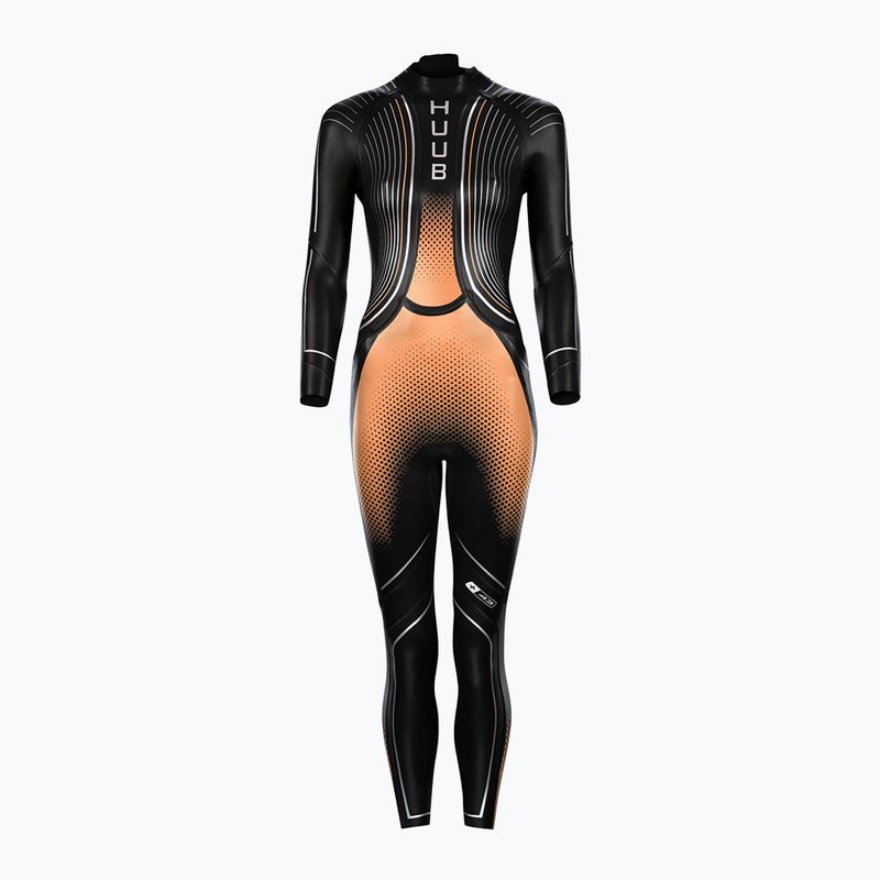Pianka triathlonowa damska HUUB Agilis 3:3 mm black/coral