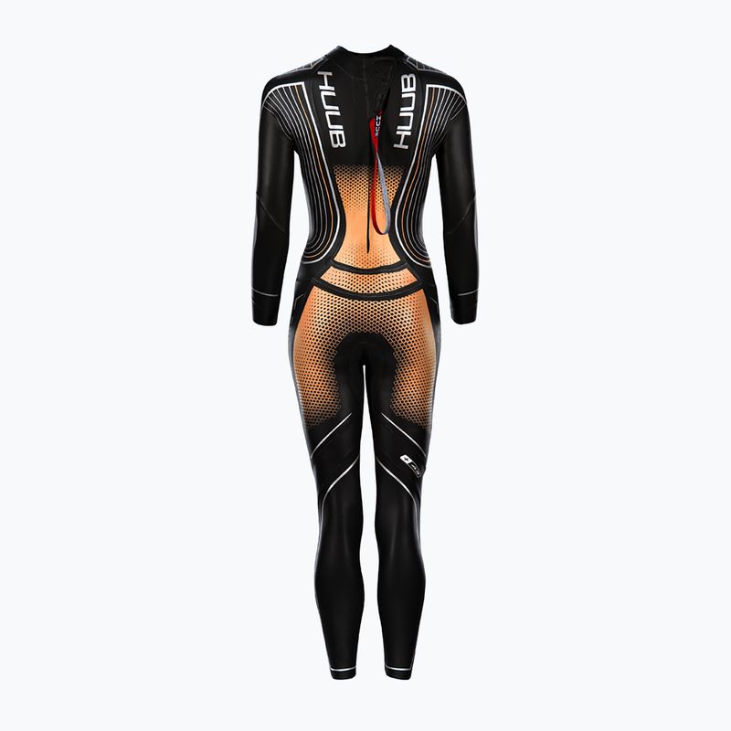Pianka triathlonowa damska HUUB Agilis 3:3 mm black/coral 2