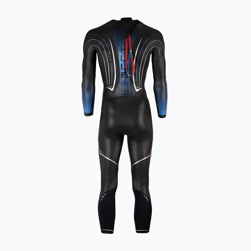 Pianka triathlonowa męska HUUB Agilis II Back Zip 3.5 metalic blue 2