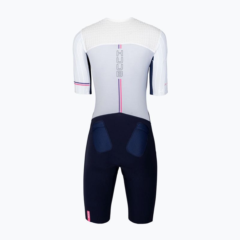 Kombinezon triathlonowy damski HUUB Anemoi 3 SUB22 white/navy/pink 2